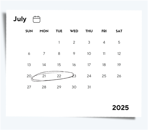 VOR Calendar Dates